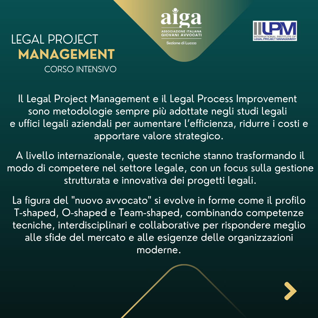 Locandina Legal Project Management - Corso Introduttivo - Pagina 2